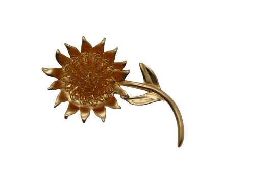 Große Vintage Brosche Sonnenblume